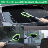🔥Microfiber Car Windshield Cleaning Tool with Extendable Handle